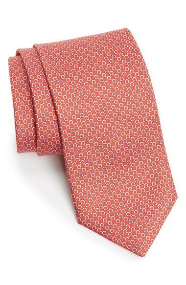 Men's Salvatore Ferragamo Gancini Print Silk Tie