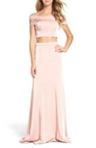 Women's La Femme Off The Shoulder Two-piece Gown