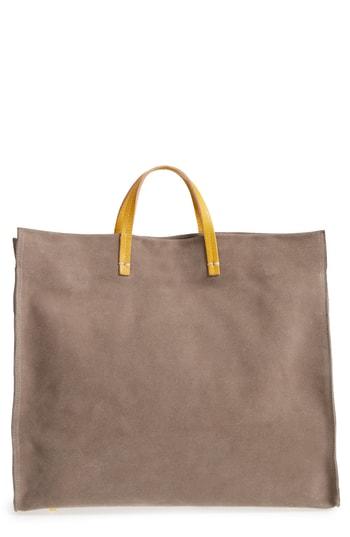 Clare V. Simple Suede Tote - Brown