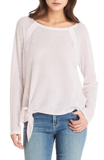 Women's Michael Stars Mesh Tee, Size - Grey