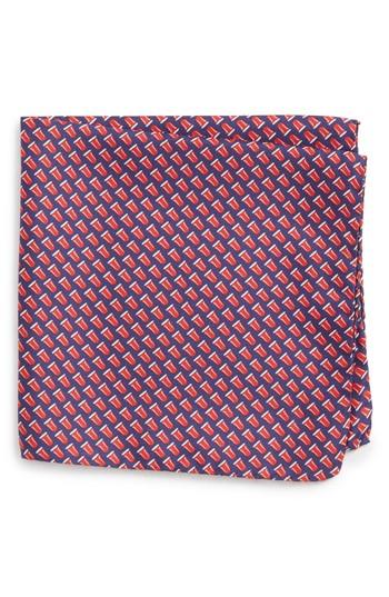 Men's Lazyjack Re-rack Silk Pocket Square, Size - Blue