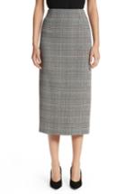 Women's Victoria Beckham Prince Of Wales High Waist Pencil Skirt Us / 8 Uk - Black