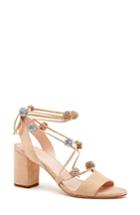 Women's Loeffler Randall Bea Pompom Lace-up Sandal M - Beige