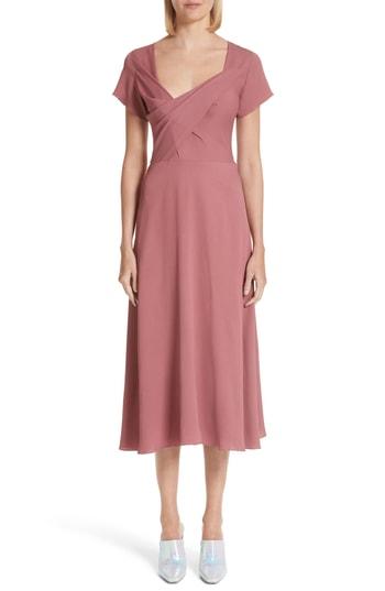 Women's Sies Marjan Asymmetrical Fold Bodice Dress - Pink