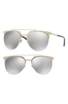 Women's Versace 57mm Mirrored Semi-rimless Sunglasses -
