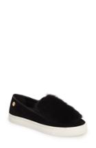 Women's Louise Et Cie Bershner Genuine Rabbit Fur Slip-on Sneaker M - Black