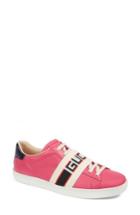 Women's Gucci New Ace Logo Strap Sneaker Us / 34eu - Pink