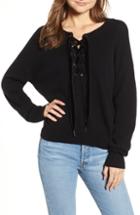 Women's Rails Olivia Wool & Cashmere Lace-up Sweater - Black