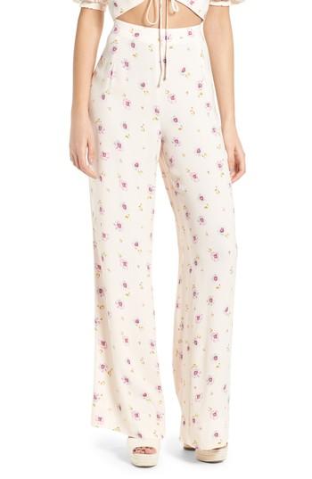 Women's Afrm Carter High Waist Wide Leg Pants - Purple