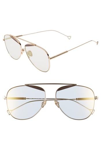 Women's Haze The Durete 58mm Aviator Sunglasses - Golden