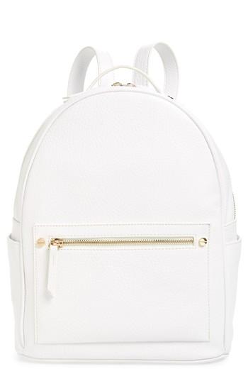 Mali + Lili Madison Faux Leather Backpack - White