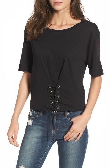 Women's Socialite Corset Tee - Black