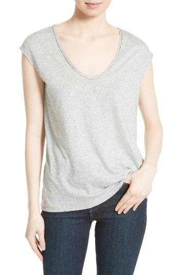 Women's Theory Madya Plume Jersey Tee, Size - Grey