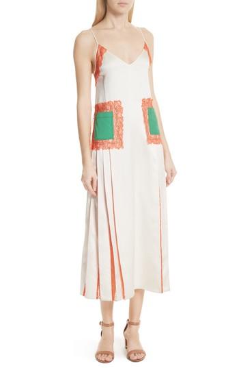 Women's Tory Burch Claire Silk Midi Dress - White