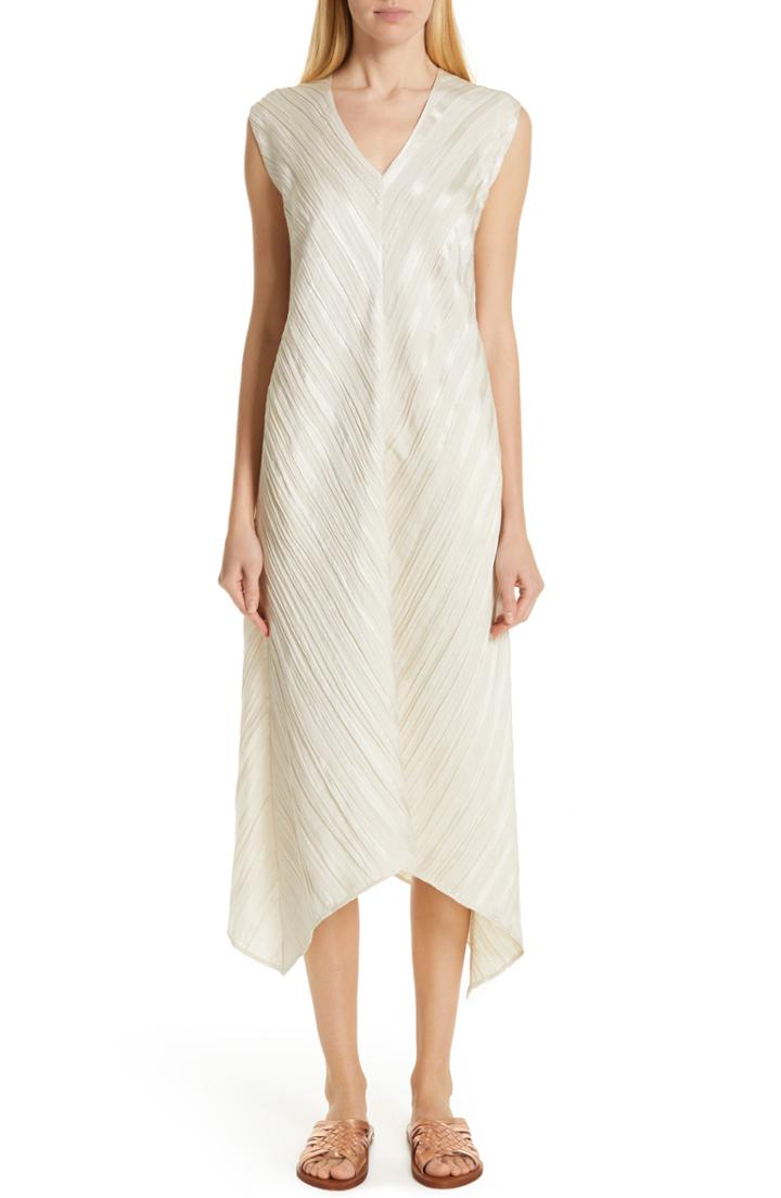 Women's Zero + Maria Cornejo Foulard Plisse Linen & Silk Dress
