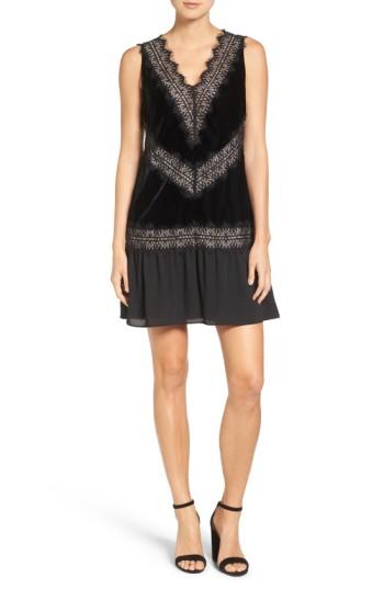 Women's Chelsea28 Velvet & Lace Dress