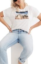 Women's Madewell Welcome To The Badlands Whisper Cotton Crewneck Tee - White
