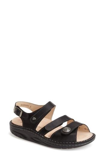 Women's Finn Comfort 'tiberias' Leather Sandal -11.5us / 42eu - Black