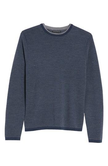 Men's Nordstrom Men's Shop Crewneck Knit Sweater, Size - Blue