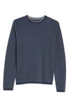 Men's Nordstrom Men's Shop Crewneck Knit Sweater, Size - Blue