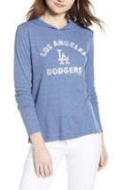 Women's '47 Campbell Los Angeles Dodgers Rib Knit Hooded Top - Blue