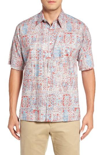 Men's Tori Richard Sweet Life Regular Fit Print Sport Shirt - Orange
