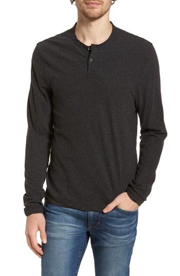 Men's James Perse High Twist Fit Henley, Size 0(xs) - Grey