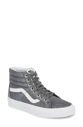 Women's Vans Ua Sk8-hi Reissue Glitter Sneaker M - Black