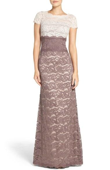 Women's Adrianna Papell Colorblock Lace Gown