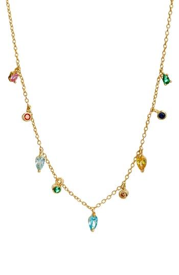 Women's Argento Vivo Rainbow Drop Necklace