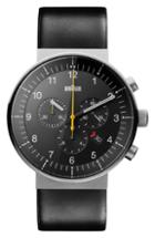 Men's Braun Prestige Chronograph Leather Strap Watch, 43mm