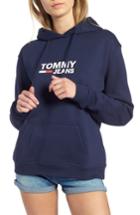 Women's Tommy Jeans Tjw Flag Logo Hoodie, Size - Black