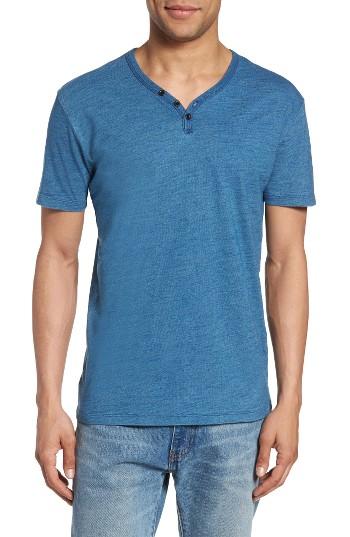 Men's Lucky Brand Y-neck Henley T-shirt - Blue