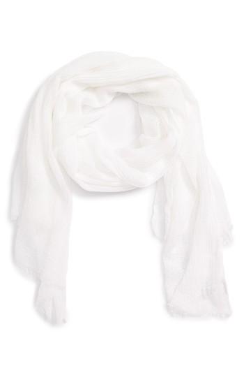 Women's Hinge Open Stitch Panel Wrap, Size - White