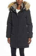 Women's Vince Camuto Down & Feather Fill Parka With Faux Fur Trims - Black