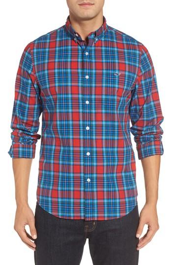 Men's Vineyard Vines Walker Tucker Slim Fit Plaid Sport Shirt