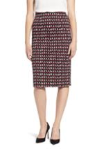 Women's Everleigh Double Knit Pencil Skirt, Size - Red