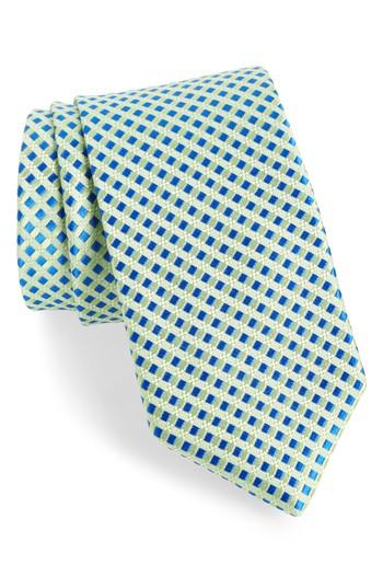Men's Nordstrom Men's Shop Nathan Neat Silk Tie, Size - Green