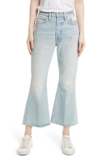 Women's Frame Re-release Le Crop Flare High Waist Jeans - Blue