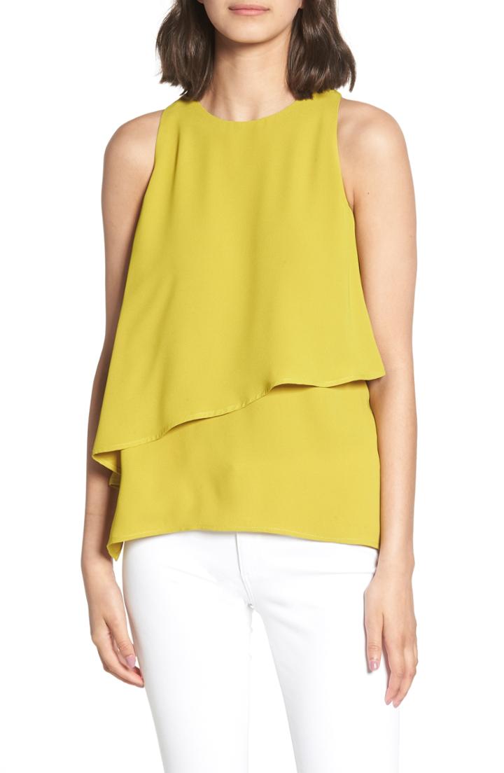 Women's Trouve Tiered Sleeveless Top - Green