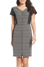 Women's Ellen Tracy Tweed & Ponte Sheath Dress - Black