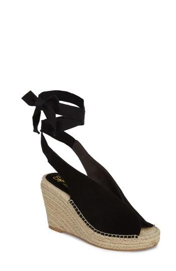 Women's Seychelles Interrelated Espadrille Wedge Sandal M - Black