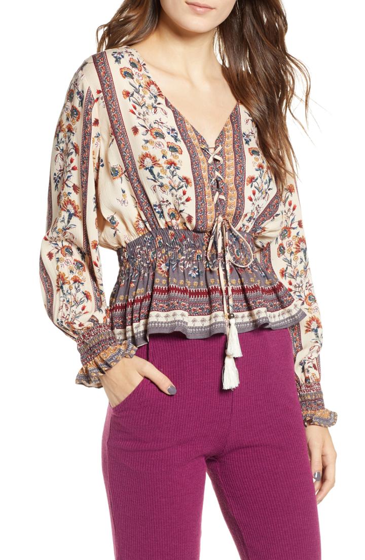 Women's Roxy Suburb Vibes Tie Waist Top