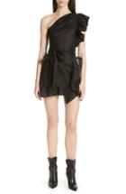 Women's Isabel Marant Etoile Teller Ruffle One-shoulder Dress Us / 36 Fr - Black