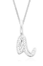 Women's Monica Vinader Alphabet Diamond Pave Pendant Charm