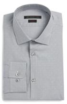 Men's John Varvatos Star Usa Slim Fit Stretch Stripe Dress Shirt L - Grey