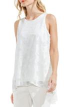Women's Vince Camuto Sheer Dot Clipped Jacquard Blouse