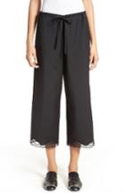 Women's Alexander Wang Lace Trim Crop Wide Leg Pants