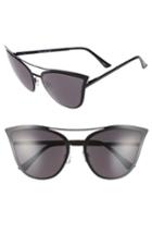 Women's Circus By Sam Edelman 61mm Metal Cat Eye Sunglasses - Black