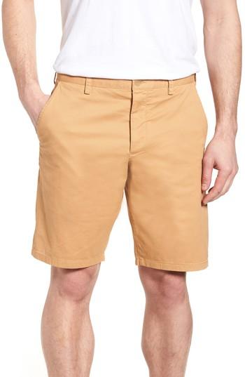 Men's French Connection Machine Gun Stretch Cotton Shorts - Beige
